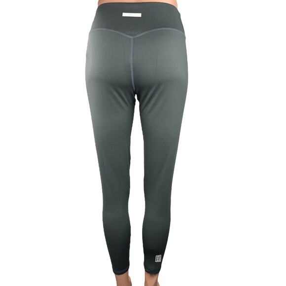House ID Gray High Rise Pull On Cropped Yoga Running Athletic Leggings Size L - Picture 3 of 5